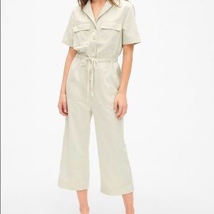 GAP White Utility Jumpsuit